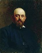 Ilya Repin Portrait of railroad tycoon and patron of the arts Savva Ivanovich Mamontov. oil painting artist